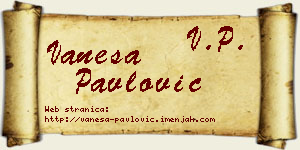 Vanesa Pavlović vizit kartica